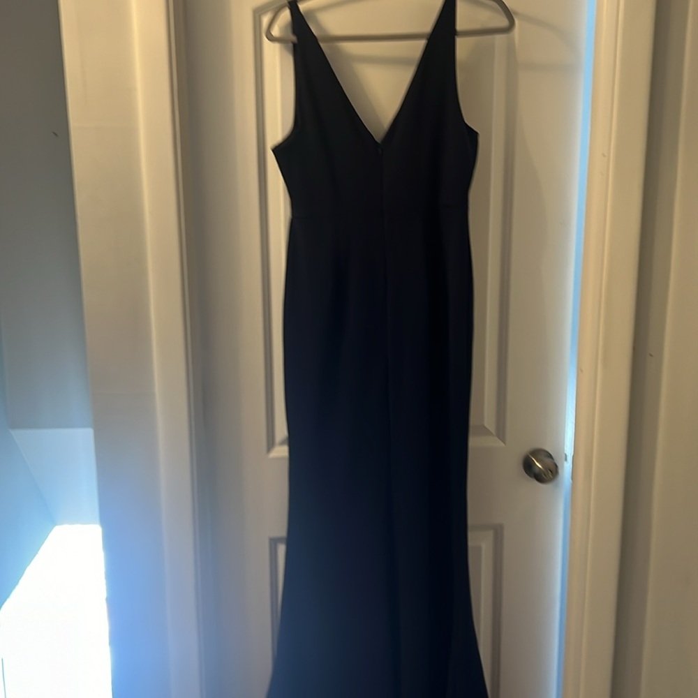 Lulu's Navy Blue Prom Dress - Picture 9 of 9
